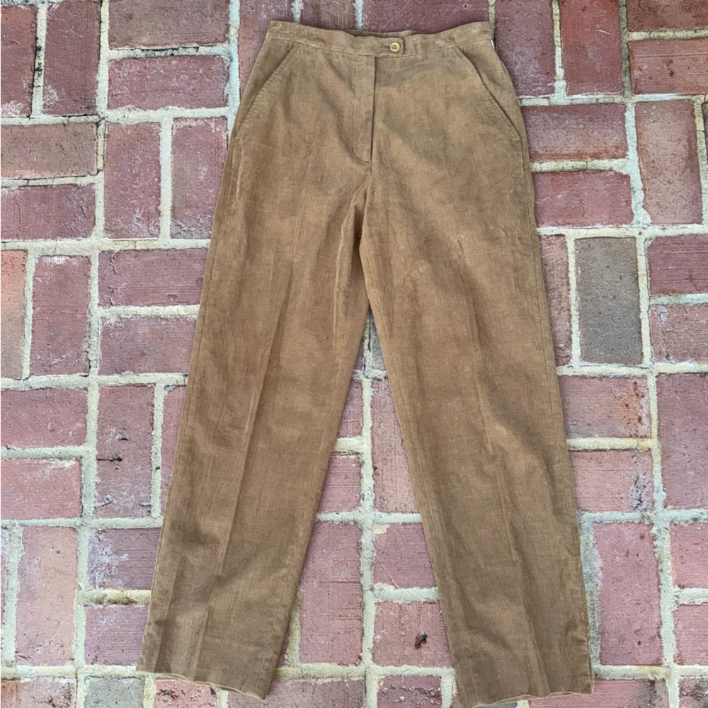 Faconnable Women's Tan Corduroy Pants